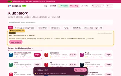 Skjámynd: hvar „Kostaður klúbbur“ birtist