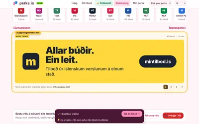 Skjámynd: hvar „Klúbbsíður“ birtist